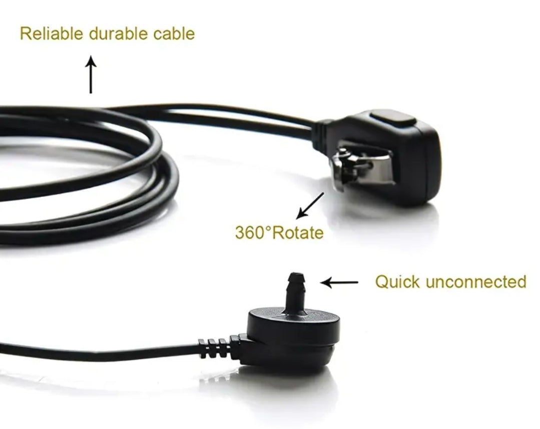 Walkie Talkies Earpiece With Mic 2 Pin Acoustic tube headset